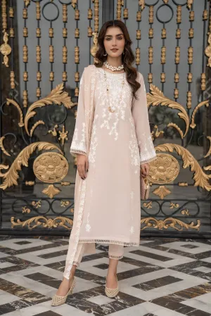3PC LINEN READY TO WEAR DRESS BY DRESSCODE 08