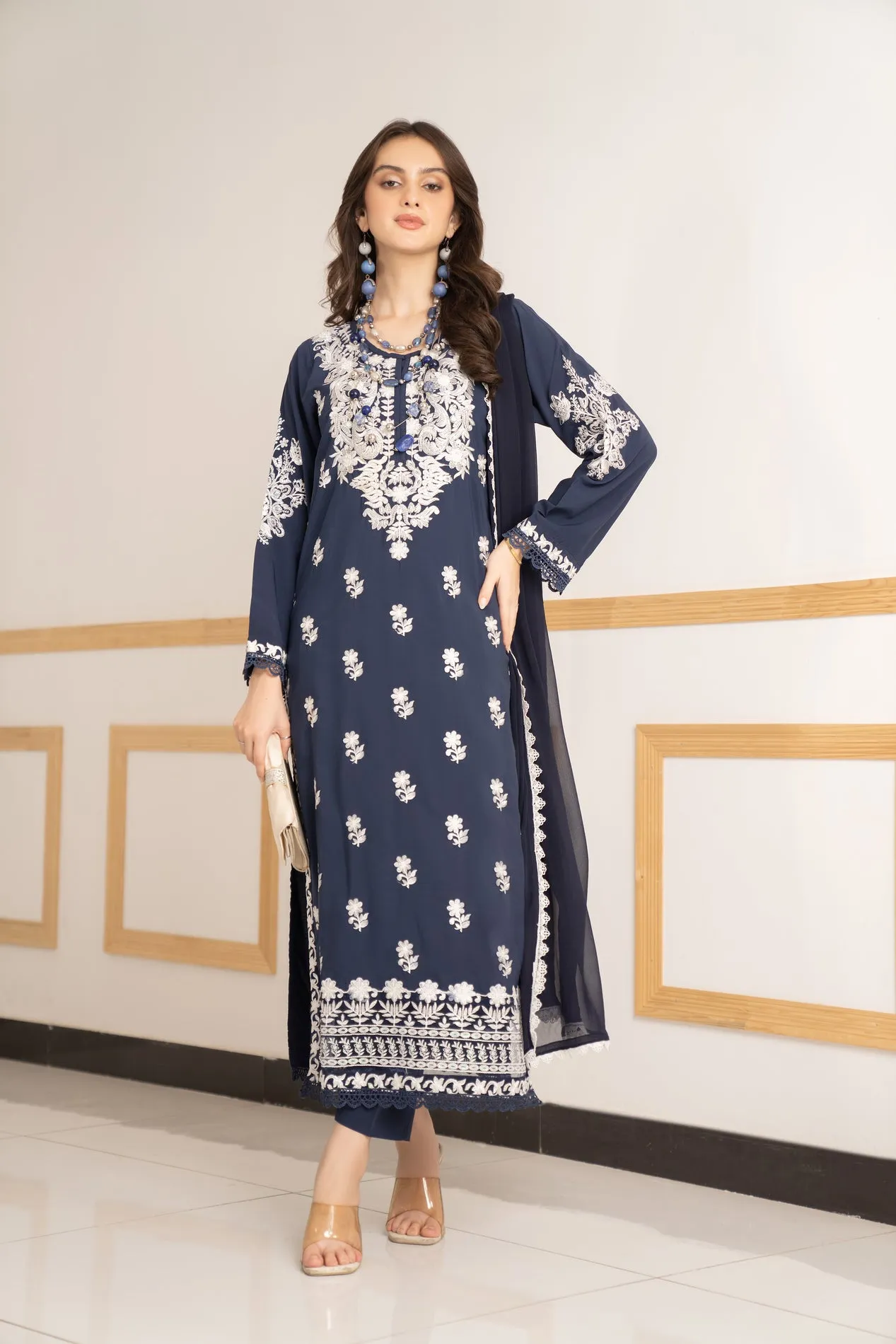 3PC READY TO WEAR LINEN DRESS 04