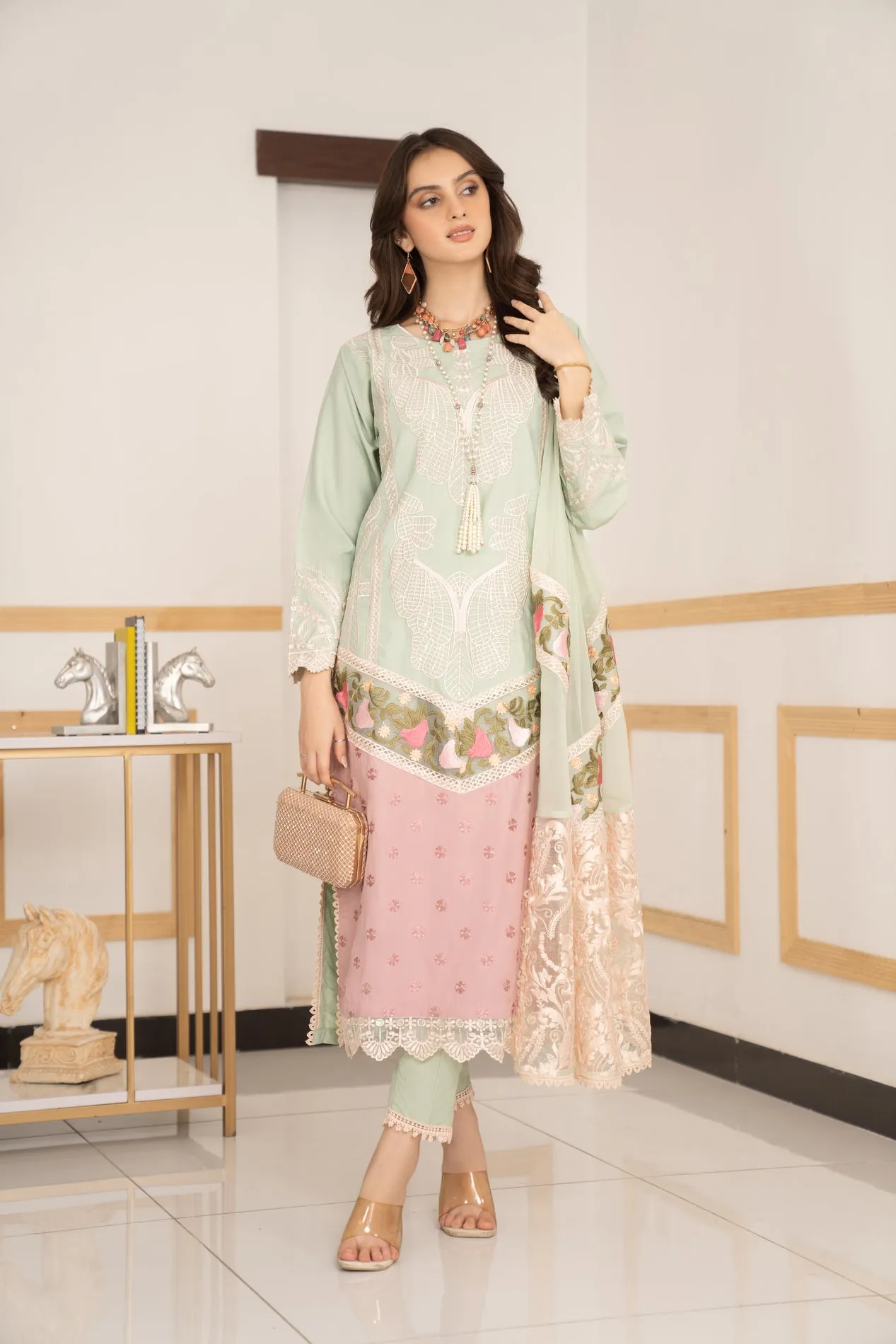 3PC READY TO WEAR LINEN DRESS 05