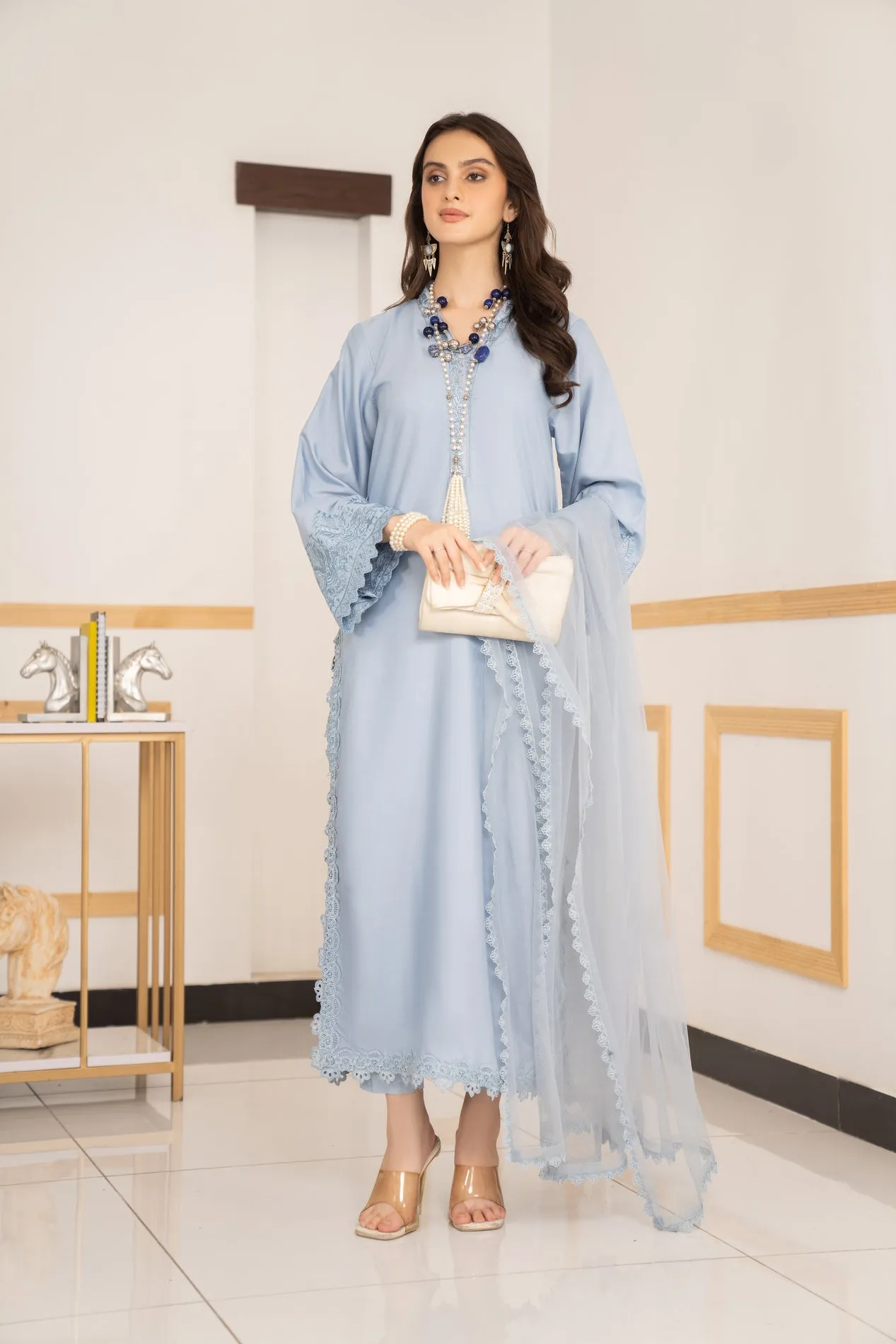 3PC READY TO WEAR LINEN DRESS 09