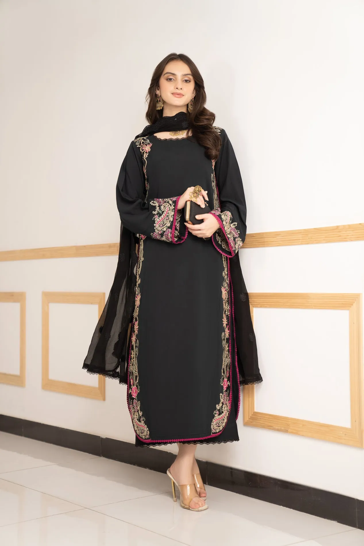 3PC READY TO WEAR LINEN DRESS 10