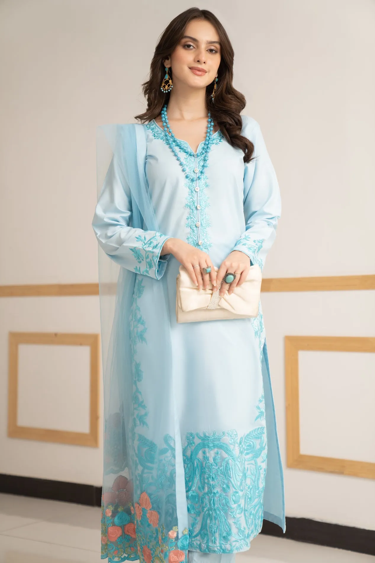 3PC READY TO WEAR LINEN DRESS 11