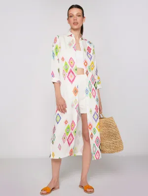 ANTONELLA DRESS (DIAMOND IKAT PRINT) - VILAGALLO