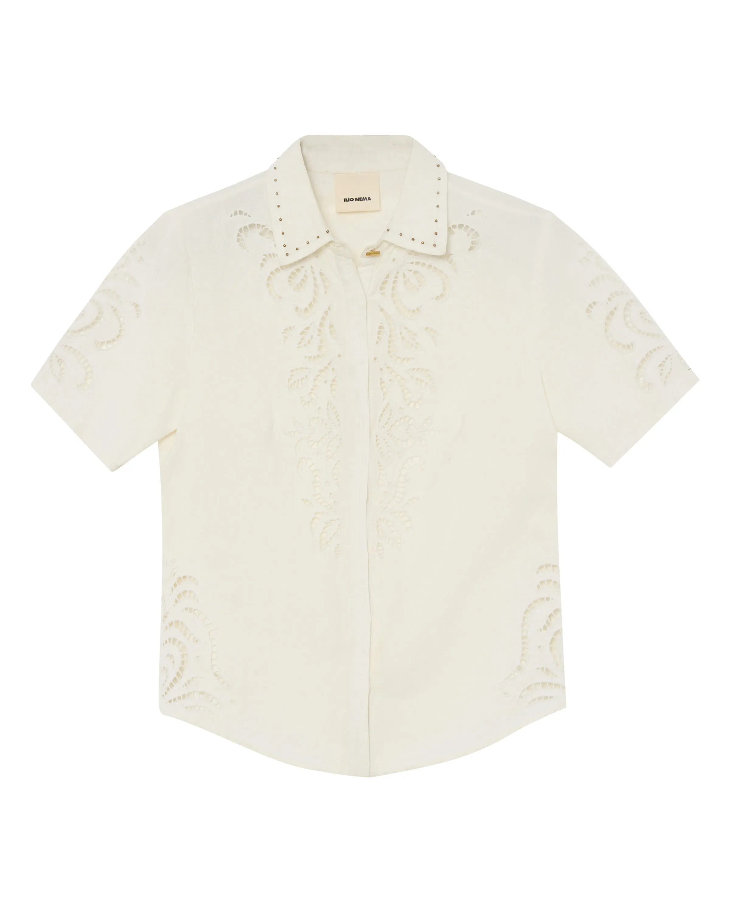 Anystos White Eyelet Shirt