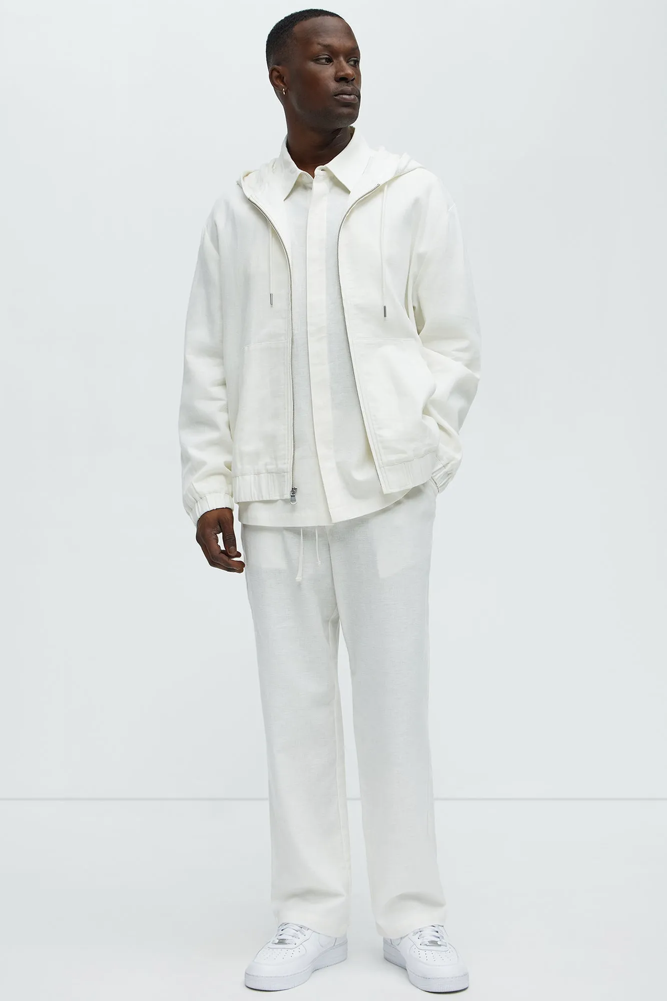 Bahamas Straight Linen Pants - White