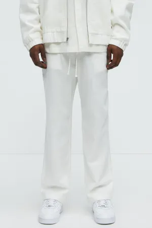 Bahamas Straight Linen Pants - White