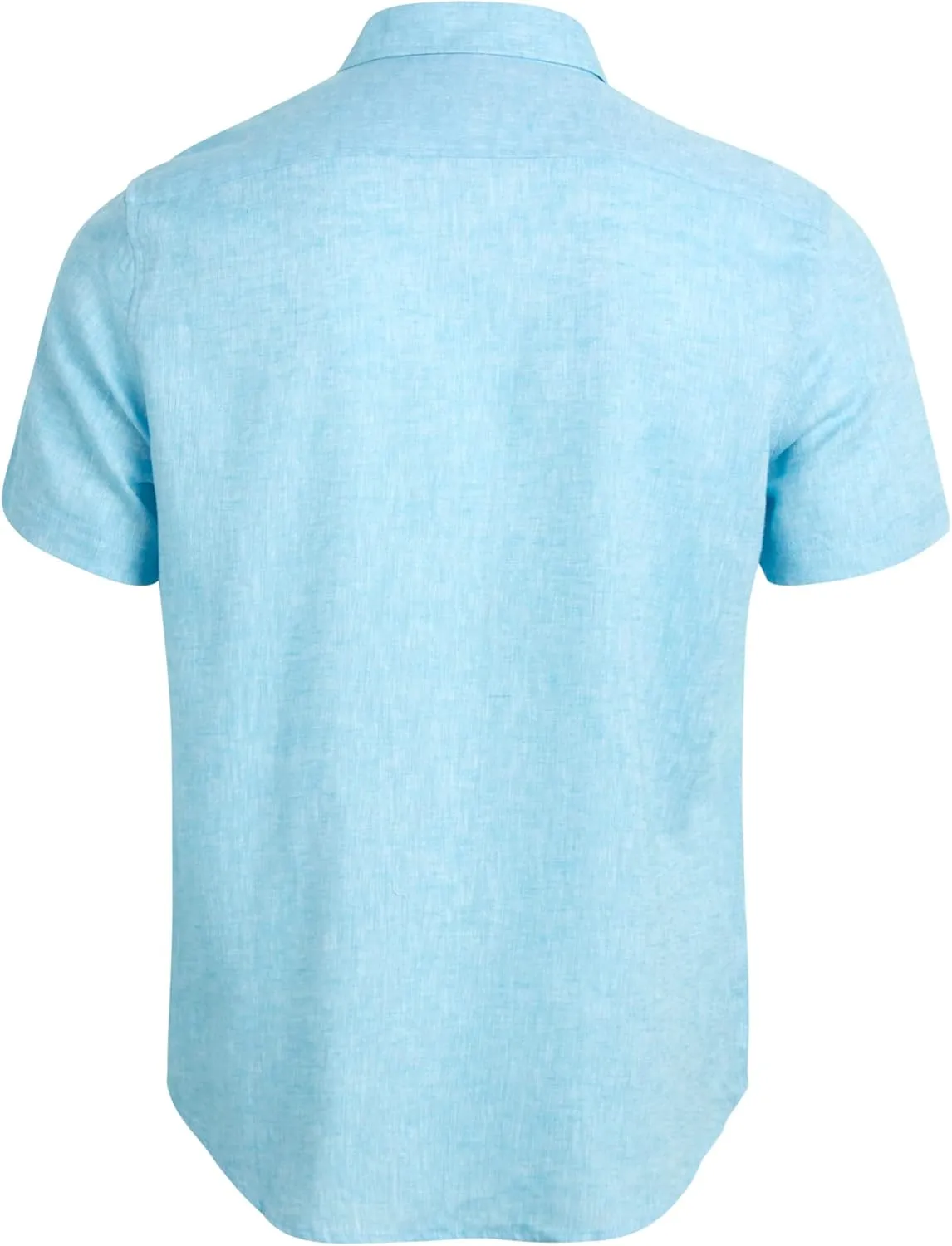 Ben Sherman Men's Linen Shirt - Regular Fit Short Sleeve Button Down Woven Linen Shirt (S-XL)