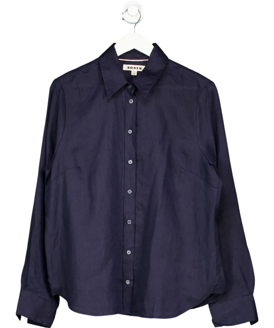 Boden Blue Sienna Linen Shirt UK 18