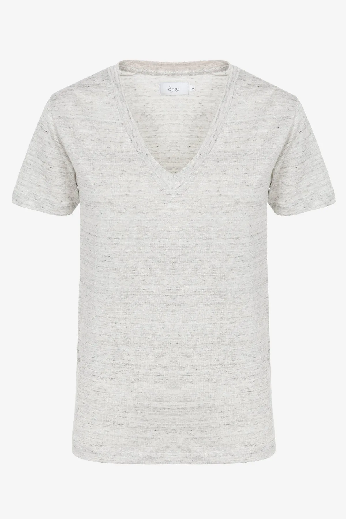 Dalton linen T-shirt | Marled Grey