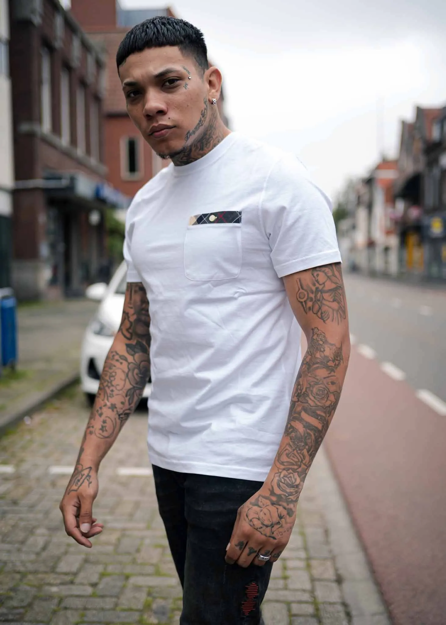 Durness Taschen-T-Shirt - wei