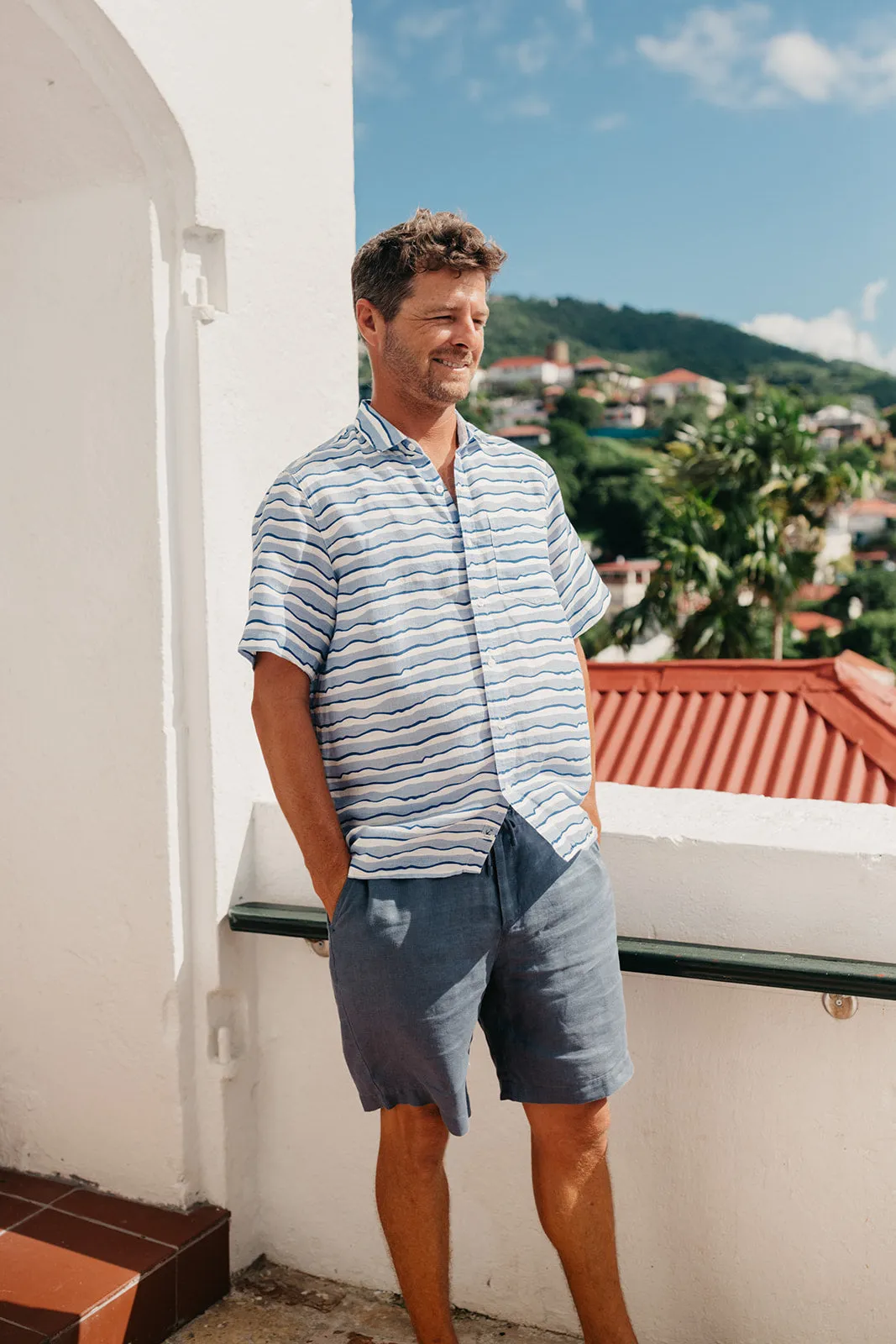 Irie Linen Shirt - Lavender Streets