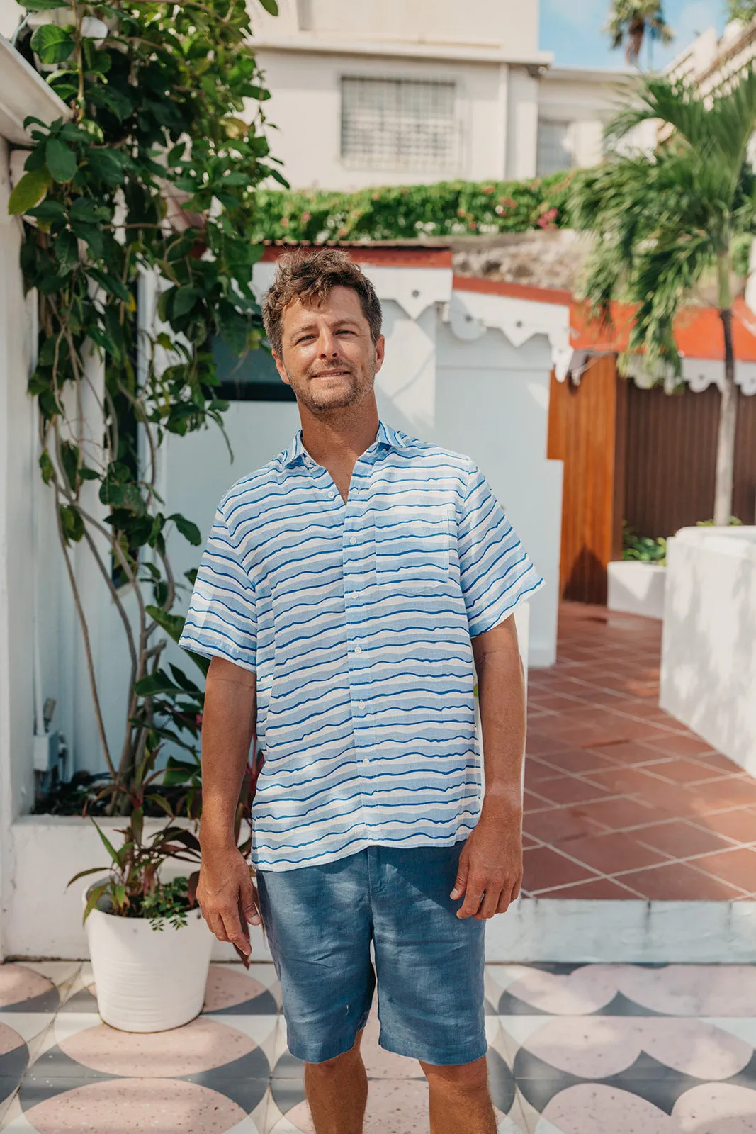 Irie Linen Shirt - Lavender Streets