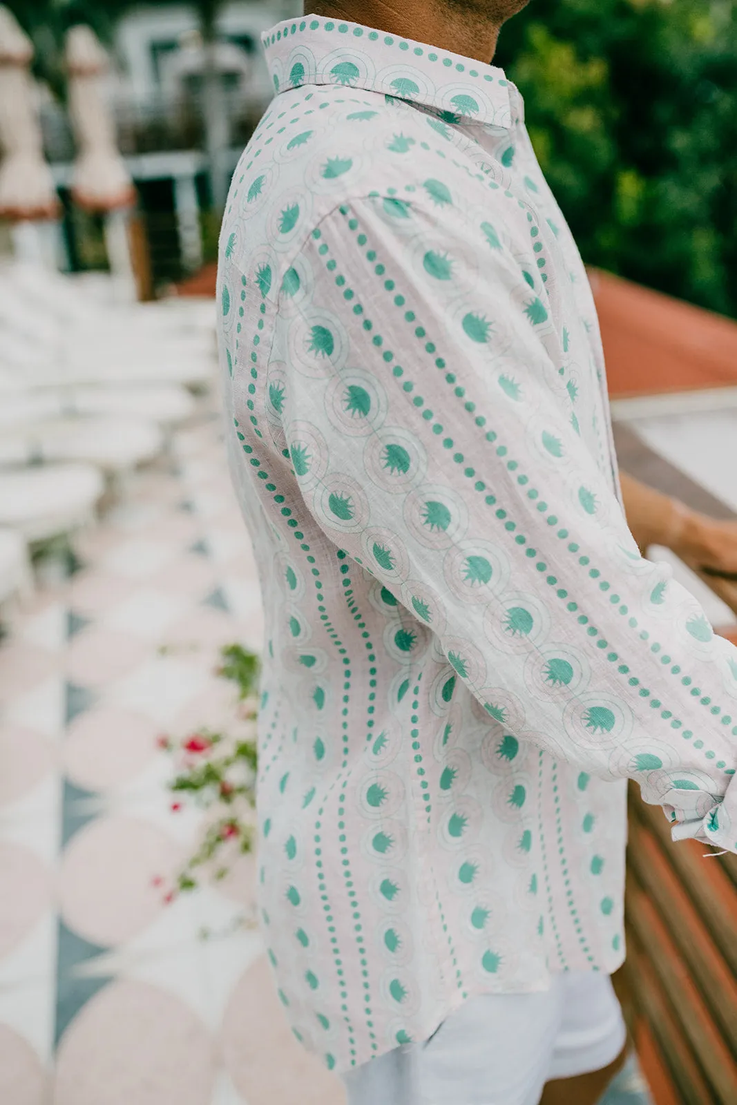 Jeremy Linen Shirt - Pink Pineapple