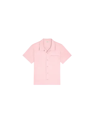 Kids' DNA Aloe Linen Camp Collared Shirt—magnolia pink