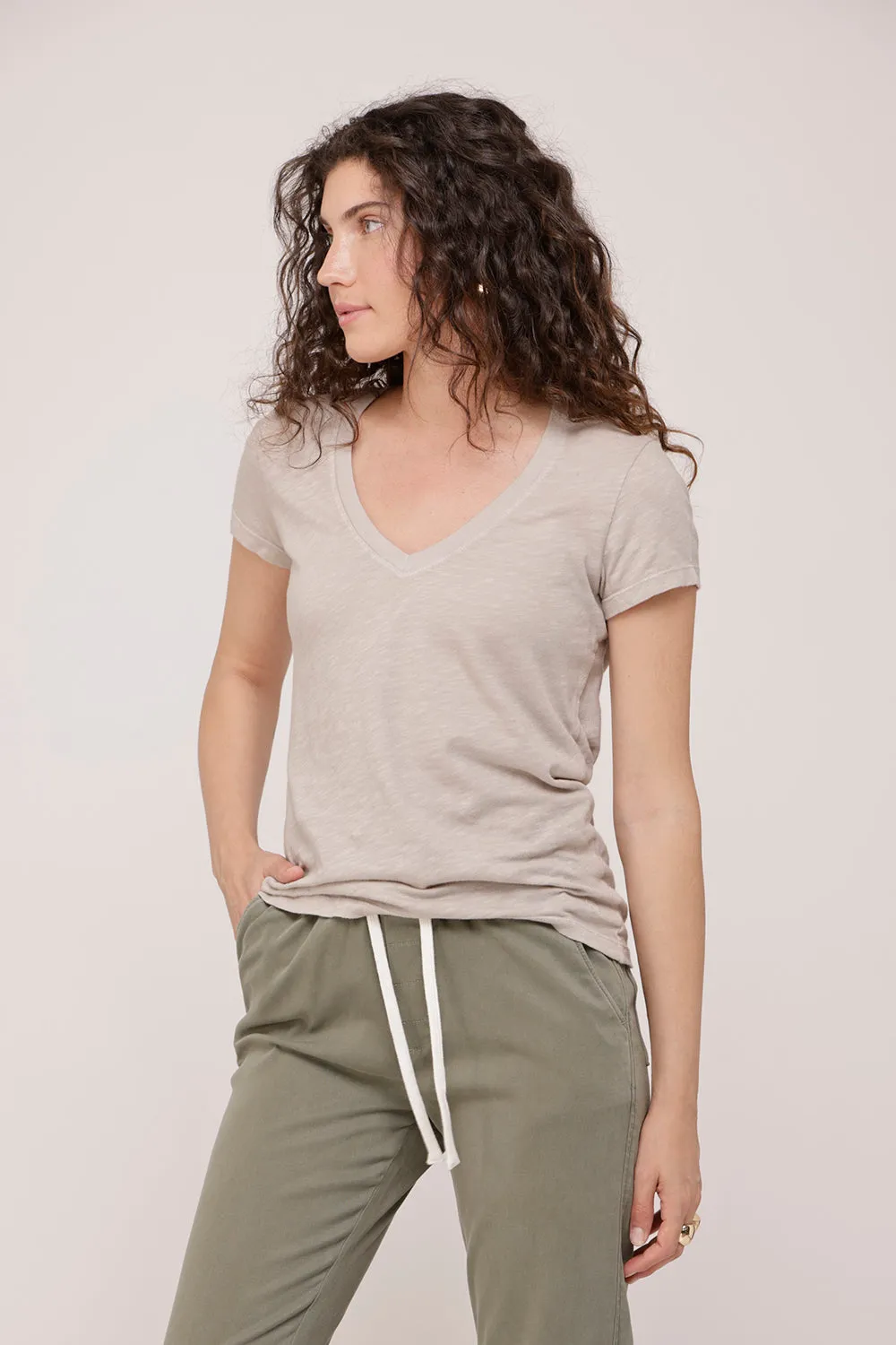 Linen Style T-Shirt Soft Sand