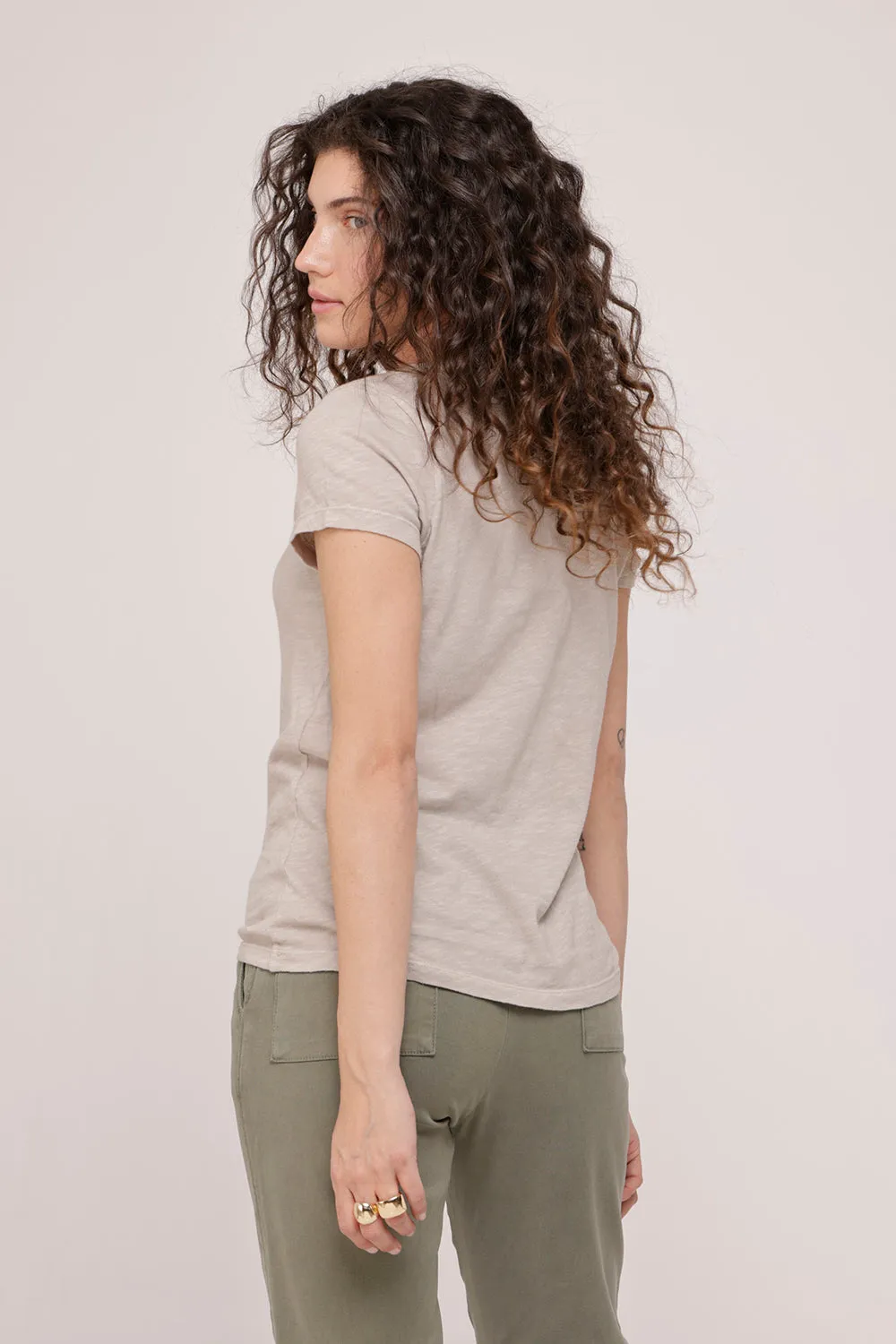 Linen Style T-Shirt Soft Sand