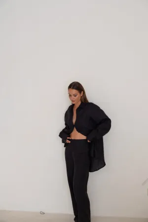Loveshack Shirt Black linen