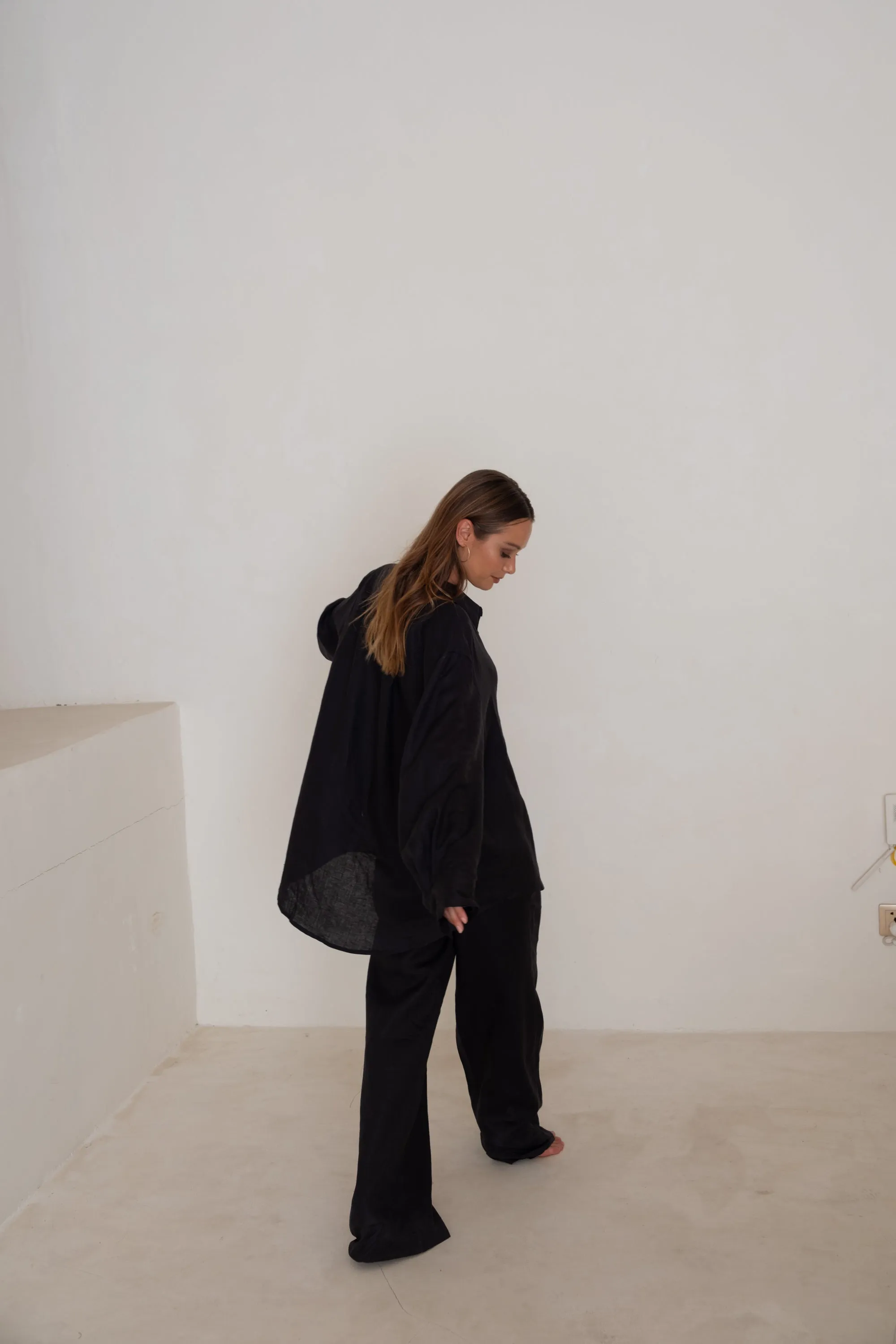 Loveshack Shirt Black linen