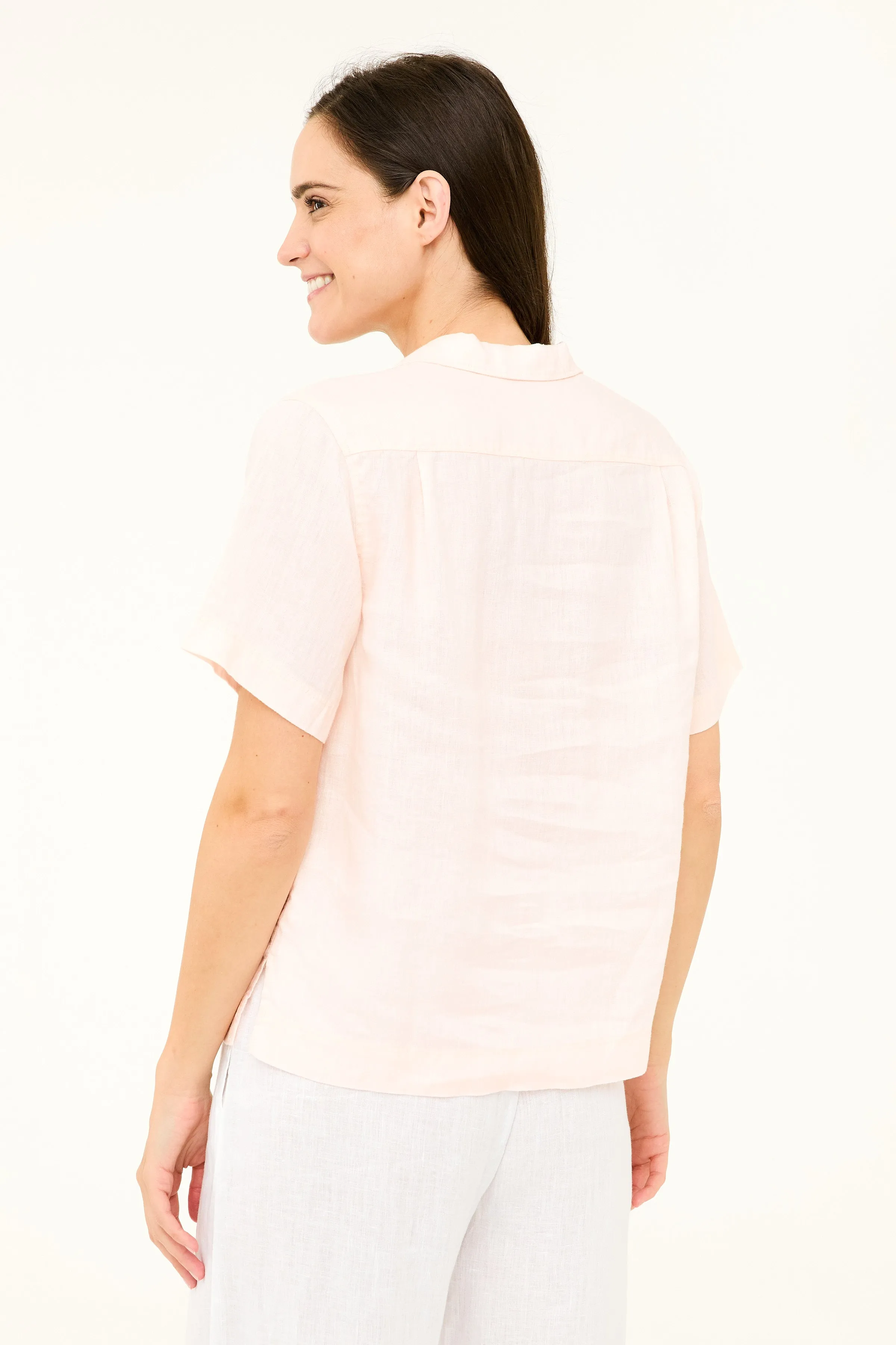 Maddie Camp Shirt - Barely Pink