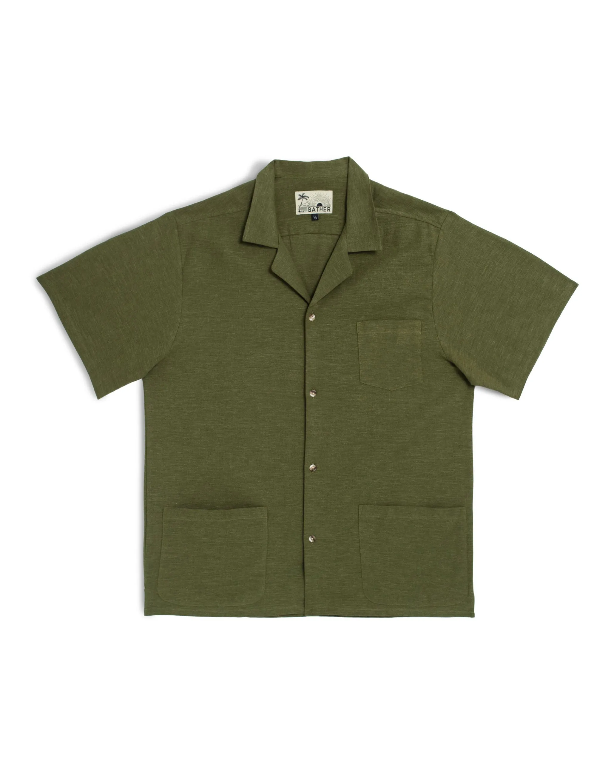 Olive Linen Traveler Shirt