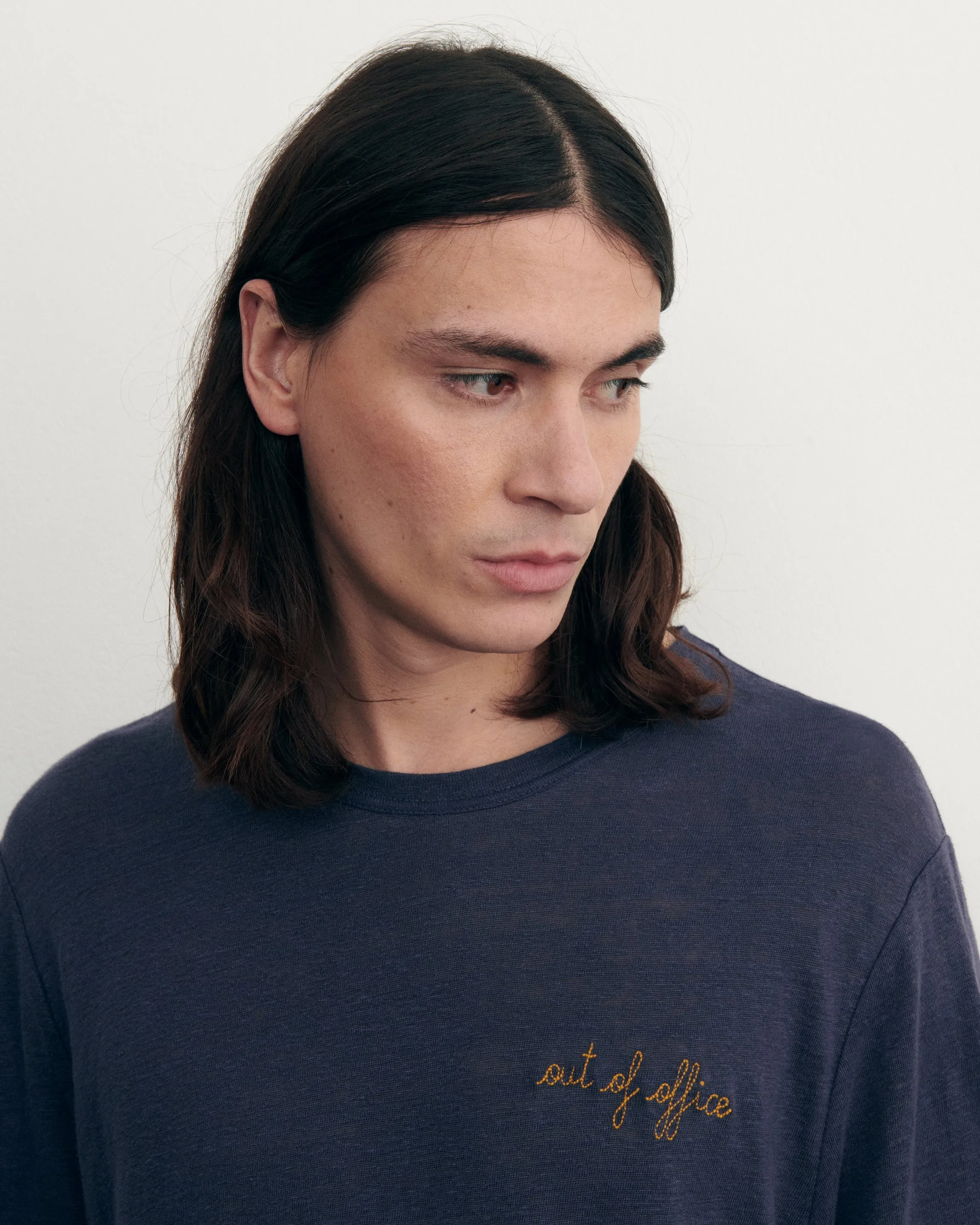 "Out Of Office" linen villiers t-shirt