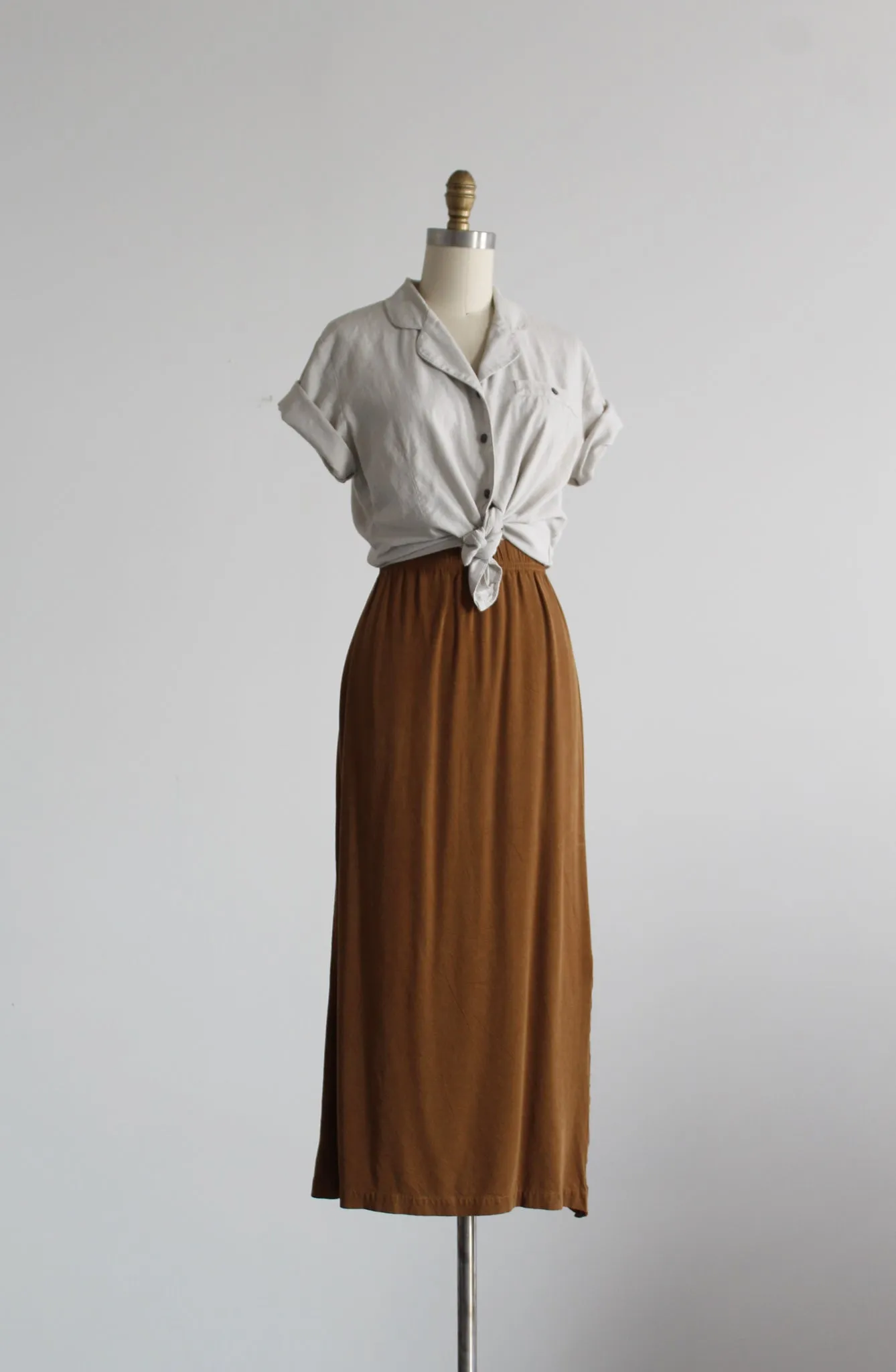 stone linen blouse
