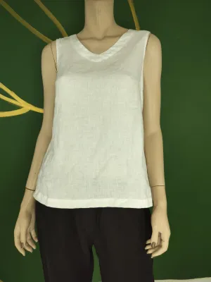 White V Neck Tank